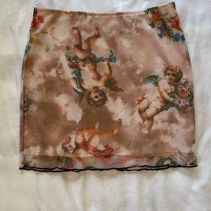 XS mesh mini skirt (probably Urban Outfitters, no tags)